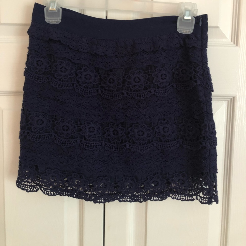 Francessca Navy Blue Mini Skirt